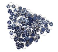 Lurrose 100pcs Numbered Storage Tags Metal with Rings for Multipurpose Locker and Luggage Identification Blue 1-100