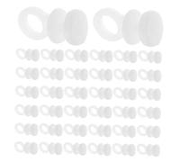 Lurrose 100pcs Plastic Curtain Track Rollers Silent Gliders Heavy Duty Easy Sliding Curtain Hooks for Drapes and Light White Rail Wheel Track Gliders