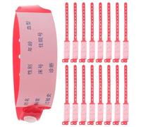 Lurrose 100pcs Red Disposable Plastic Patient Wristbands Adult Hospital Identification Bands Waterproof Printable Medical Bracelets for Hospital Use and Event Safety