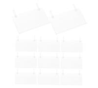 Lurrose 100pcs Transparent PVC Pricing Label Holder with Dual Ear Snap Lock Plastic Sign Clips for Retail Shelf Price Display Easy-Change Basket Label Tags for Wire Rack Organization