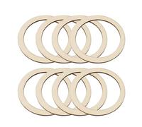 Lurrose 100pcs Unfinished Wood Pieces Rings DIY Craft Wooden Rings Decorative Wood Chips for Christmas Tree, Wall Hanging, Party Decoration