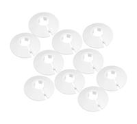 Lurrose 10pcs 22mm White Plastic Drain Pipe Covers for Bathroom Radiator Decoration Under Sink Pipe Collars with Clip Fasteners for Plumbing Fittings and Valve Concealment