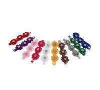 Lurrose 10pcs Adjustable Pet Flower Bow Tie Collar Set for Dogs and Cats, Soft Fabric Bow with Sunflower Charm, Wedding and Birthday Accessory for Puppies and Kittens