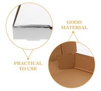 Lurrose 10pcs Aluminum Foil Pizza Wrapping Boxes Thickened Kraft Paper Takeout Containers for Restaurants Insulated Food Storage for Cookies Pies and Non-liquid Items Lightweight and