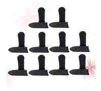 Lurrose 10pcs Anti-sweat Finger Covers for Mobile Gaming Breathable Elastic Thumb Sleeves Comfortable Fit for Enhanced Game Performance Black Edge