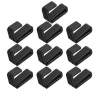 Lurrose 10pcs Black Plastic Clip-on Hooks for Pegboard, Small Versatile Wall Hooks for Hanging Clothes and Coats, Simple Elegant Design Suitable for Home, Kitchen and Bathroom Use