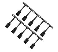 Lurrose 10pcs Black Retail Sign Holder Clips Double-Ended Price Tag Display Holders for Store Merchandise Labels, Price Display Clips for Supermarket Shelves and Office Use