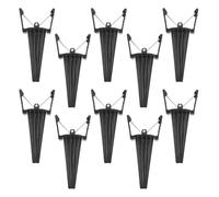 Lurrose 10pcs Black Volumizing Hair Root Lifter Clips for Women No Trace Bangs Volume Hair Clip with Teeth, High Crown Styling Comb for Fluffy Hairline and Root Lifting