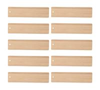 Lurrose 10pcs Blank Bamboo Bookmarks Hanging Holes and Smooth Edges, Unfinished DIY Craft Bookmarks Round Corner Design, Ready to Decorate for Ceremonies and Craft Decoration Projects