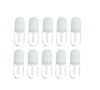 Lurrose 10pcs Cute Capsule Shaped Mini Lip Gloss Tubes Empty Lip Balm Bottles Reusable Refillable Clear Lipstick Containers with Wand for DIY Lip Cosmetic 5ml Green