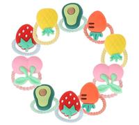 Lurrose 10pcs Cute Elastic Hair Bands for Dogs with Cartoon Designs, Cloth and Plastic Material, for Long Haired Dogs on Occasions to Enhance Dog's Style