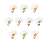 Lurrose 10pcs Daisy Hair Clips for Women and Girls Elegant Floral Barrettes for Weddings and Daily Wear Cute Hair Accessories Grip and Stylish Designs