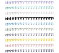 Lurrose 10pcs DIY Notebook Ring Loose Leaf Binder Rings 12mm Cuttable Multi-Color Binding Circles for A4 Notebooks Filing and Organization Random Color