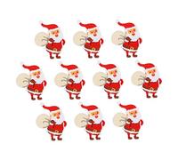 Lurrose 10pcs Embroidery Patches Decorative Patches Iron on Sew Patch Santa Sew on Motif Xmas Iron Bandanas Santa Clothes Pacthes Garment Dreses Christmas Badge Fabric