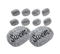 Lurrose 10pcs Flowerpot Plants Filling Pebbles Stone Decors Resin with Good Texture Easy to Use for Aquarium Make A Path in Ponds and Water