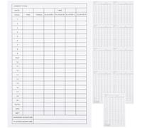 Lurrose 10pcs Golfs Scorecards Score Record Tools Simple Style Coated Paper with Smooth Writing Partition Grid for Outdoor Sports Competition