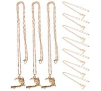 Lurrose 10pcs Haiti Map Pendant Necklace, Haiti Island Map Chain Jewelry