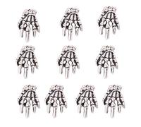 Lurrose 10Pcs Halloween Nail Rhinestones Skeleton Nail Sticker Nail Art Crystal Gems Nail Art Decals Nail Accessories for Halloween Party Decoration