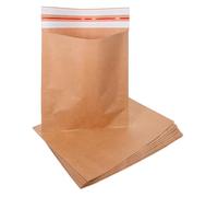 Lurrose 10PCS Kraft Paper Shipping Envelopes with Strong Adhesive Self Seal Mailer Bags for Clothing Writable Surface for Easy Labeling Packaging for Small Business Apparel Mailing