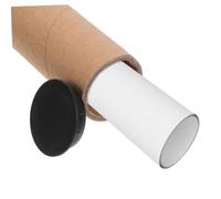 Lurrose 10pcs Kraft Paperboard Mailing Tubes with End Caps Postal Tubes for Shipping Storing Posters Art Prints Blueprints Office Documents Kraft Paper Cylinders