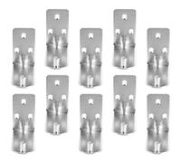 Lurrose 10pcs L-Shaped Fire Extinguisher Wall Bracket Galvanized Metal Fire Extinguisher Hook Holder Medium Size Mounting Hardware for Facility and Home