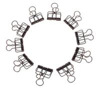 Lurrose 10pcs Medium Vintage Copper Metal Binder Clips Dovetail Paper Clamps Document Fixing Clips for Office and School Organiser