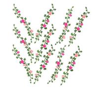 Lurrose 10pcs Miniature Artificial Rose Vines for Dollhouse, Tiny Realistic Mini Plants with Foliage, Fairy Garden Supplies and Miniature Garden Scenery Accessories