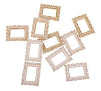 Lurrose 10pcs Miniature Retro Style Design Photo Frame Tiny Photo Frame Ornaments DIY Crafts Making Material Sturdy Resin Vintage Delicate Elegant Accessory for Phone Case Decor and DIY