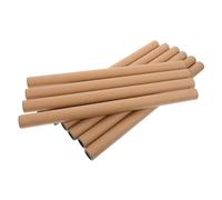 Lurrose 10pcs Paper Mailing Tube Poster Tube Drafting Khaki Abs Paper Material Protection Reusable 1.5 Inch X 12 Inch Postal Shipping Storage for Posters and Documents