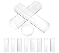 Lurrose 10pcs Plastic Coin Tubes Storage Holder Coin Storage Tube Prevent from Oxidizing Easy to Display Collection for Collectors