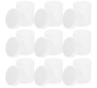 Lurrose 10pcs Plastic Pill Storage Bottles 100ml Capacity with Cushioning Pad to Isolate Air and Moisture, Large White Refillable Containers for Travel and Daily Medication Organizer