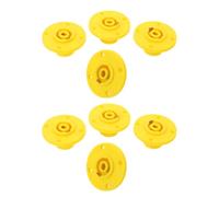Lurrose 10pcs Pole Female Speaker Socket for Chassis Mount Cabinets | Flush Panel Installation, Stable Signal Transfer, High Current Capability, Yellow Plastic Alloy round Design