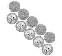 Lurrose 10pcs Round Plush and Metal Clothes Buttons Sewing Fasteners Reusable Classic Style Suitable for DIY Crafts and Knitting Decorative Buttons for Sweaters Coats and Cloaks