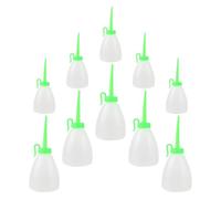 Lurrose 10pcs Sewing Machine Oil Bottles Set, Refillable Liquid Glue Dispenser Bottles with Large and Small Spouts, 60ml 180ml Capacity, Oil Dispensing Containers for Sewing Machine