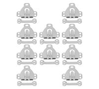 Lurrose 10pcs Silver Metal Hook and Eye Closures for Clothing Sewing Accessories DIY Pants and Skirt Fasteners Craft Supplies