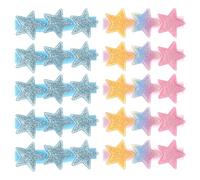 Lurrose 10pcs Star Hair Clips for Hair Accessories Sparkly Star Shaped Fabric Barrettes with Secure Hold Keeps Bangs or Small Braids in Place for Playtime or Occasion