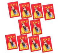 Lurrose 10pcs Tearable Chinese Lunar Calendar with Solar Terms Illustrated Feng Shui Almanac Book Monthly Traditional Lunar Year Planner for Cultural Education and Seasonal Awareness