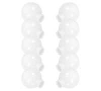 Lurrose 10pcs White Plastic Globe Lamp Shade Replacement with Universal E27 Fit, Spherical Round Light Bulb Covers Featuring Easy Installation and Elegant Decorative Appeal for Bedrooms