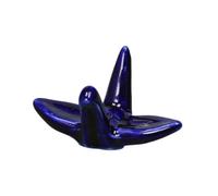 Lurrose 12 Pcs Navy Ceramic Crane Chopstick Pillow Holders Set, Solid Porcelain Chopsticks Rest Rack for Home, Hotel and Banquet Dining Table Accessories