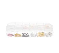 Lurrose 12 Styles Mini Metal Chains Nail Art Accessories Set Small DIY Silver Gold Chains for Wedding Festival Party Nail Decorations Making Supplies Kit Random Color