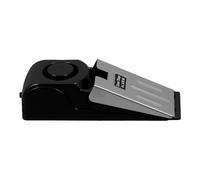 Lurrose 120db Door Stop Alarm with Skid-Resistant Design and Ultrahigh Loudness Black Plastic and Metal Security Door Wedge for Home