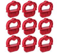 Lurrose 12pcs 1/4 Inch Red Decking Board Spacer Tool Set with Composite Decking Alignment Rings for Gap Spacing and Floor Installation