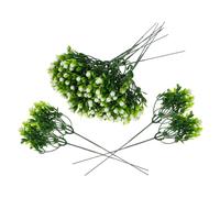 Lurrose 12pcs Artificial Gypsophila Flower Stems Realistic Faux Breath for Wedding Party Decor Living Office Shop Decoration White