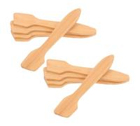 Lurrose 12pcs Bamboo Facial Mixing Spoons and Mask Applicator Spatulas for Skincare Routine, Lightweight Curved Design for Precise Use and Avoiding Rough Edges