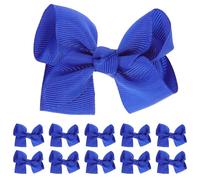 Lurrose 12pcs Blue Hair Bow Grosgrain Bowknot Barrettes Mini Navy Hair Bow Clip Small Bowknot Alligator for Baby Girls School Kids