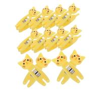 Lurrose 12pcs Cartoon Paper Clip Holder Multi Functional Memo Clips and Food Bag Sealers Cute for Office Home and Travel Use for Snack Preservation