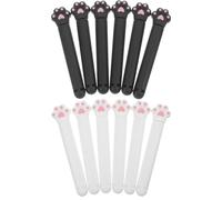 Lurrose 12Pcs Cute Cat Paw Snack Sealing Clips Food Bag Clips for Kitchen Storage for Keeping Snacks Fresh Black and White Mix Food Storage Accessories