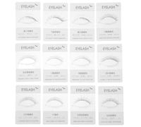 Lurrose 12pcs Eyelash Trial Cards Lightweight Plastic Lash Exhibit Tool for Effective Lash Supply Management Suitable for Appointments and Salon Use