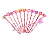 Lurrose 12pcs Hb Wooden Pencils with Ergonomic Design and Easy Sharpening, Comfortable Grip Drawing Pencils and Artists, for School and Home Use on Valentines Day