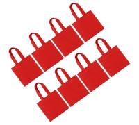 Lurrose 12pcs Nonwoven Fabric Reusable Tote Bags Foldable Shopping Bags for Retail and Take out Use Eco-friendly Storage Handbags with Washable Material Random Color